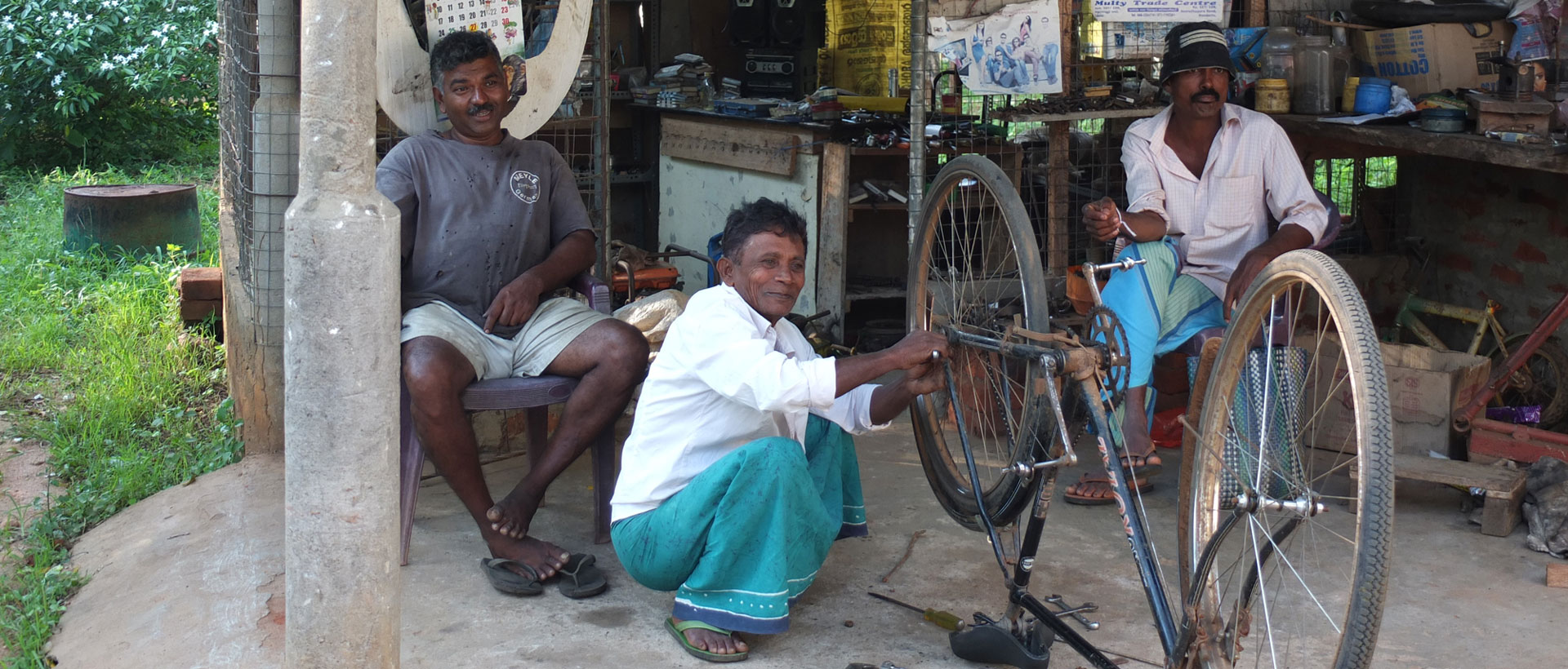 typical bike Repair spot at Rod side in Sri Lanka